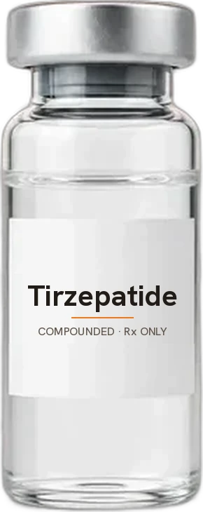 A vial of compounded tirzepatide