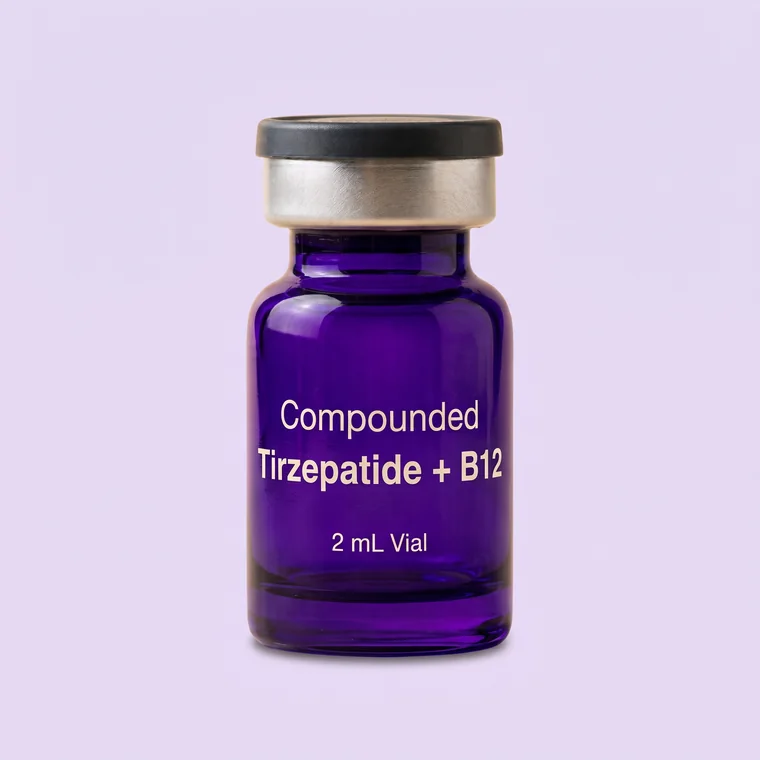 Compounded tirzepatide vial for microdosing